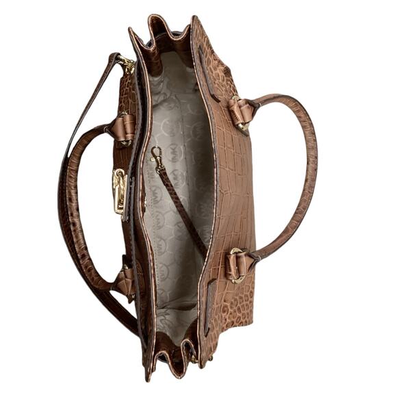 Michael Kors Hamilton Leather Top Handle Bag with Gold Hardware - Picture 5 of 5